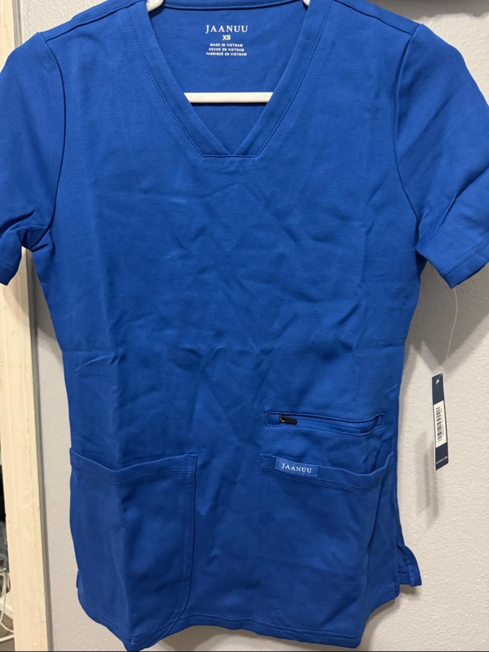 Jaanuu Royal Blue V-Neck Medical Scrub Top - Scrubs